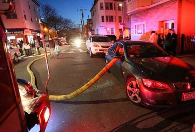 parking in front of fire hydrant