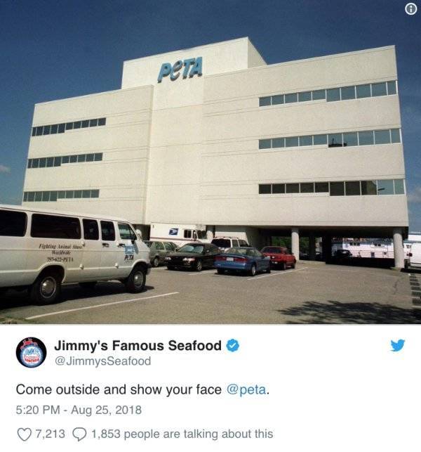 “Jimmy’s Famous Seafood” Turned Into Internet Warriors Against PETA