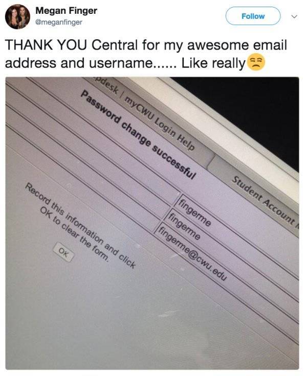 It’s Awkward When Your Own Name Is Rejected By A Website