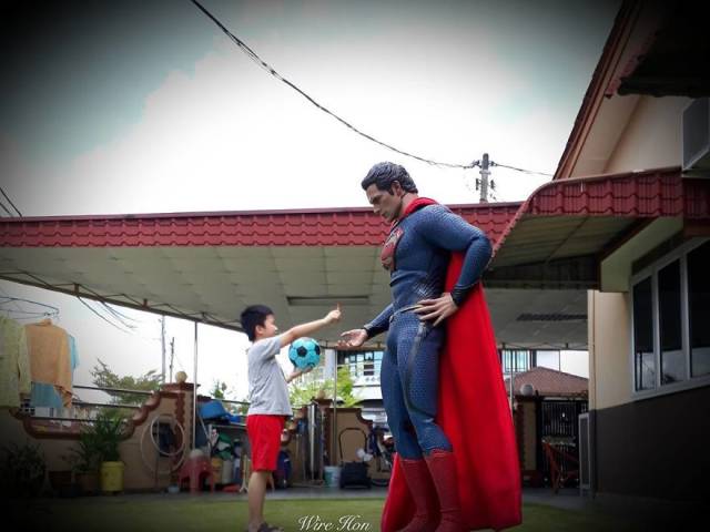 This Guy Is Really Having Fun With Superheroes!