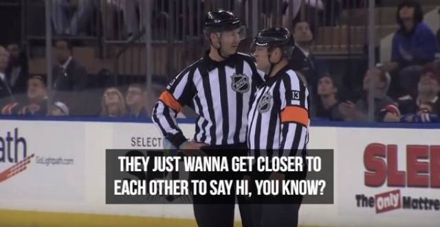 NHL Referees Don’t Filter What They Say