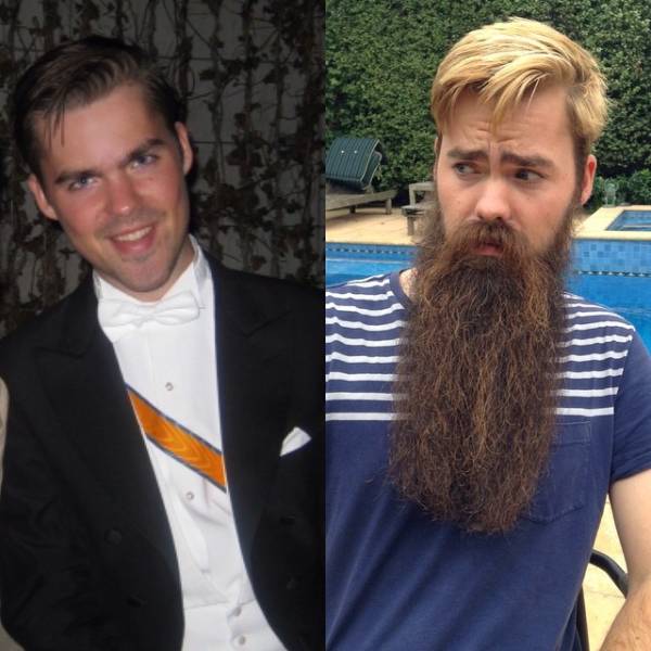 With And Without Beard Photos Are Examples Of Greatest Contrast