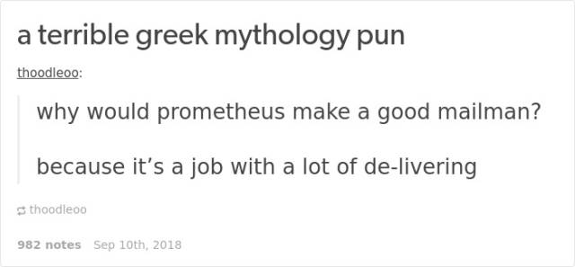 As Many Jokes About Greek Mythology As There Are Greek Gods