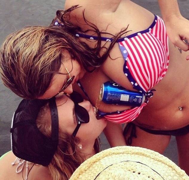 Two Things Men Like Most: Tits And Beer!