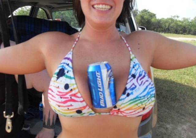 Two Things Men Like Most: Tits And Beer!