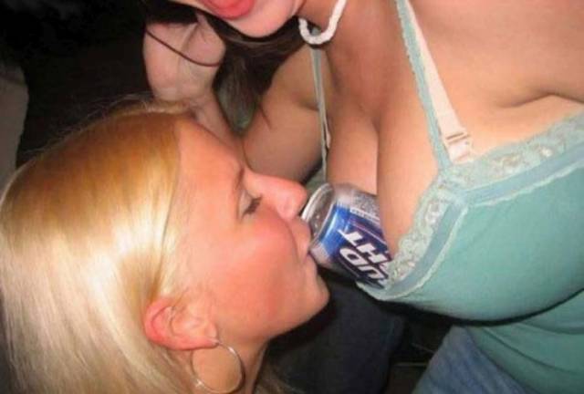 Two Things Men Like Most: Tits And Beer!