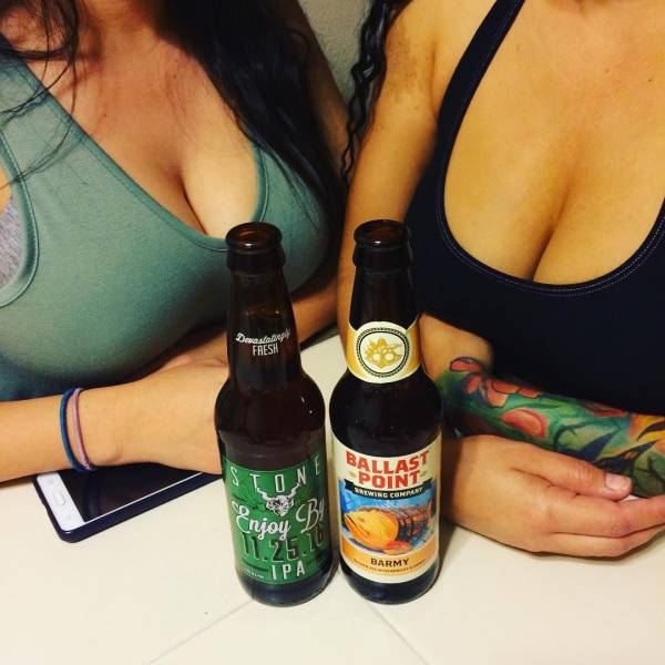 Two Things Men Like Most: Tits And Beer!