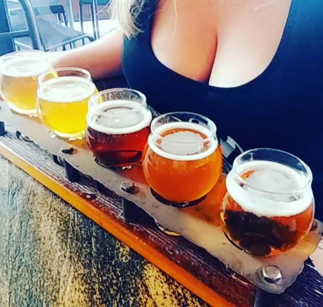 Two Things Men Like Most: Tits And Beer!