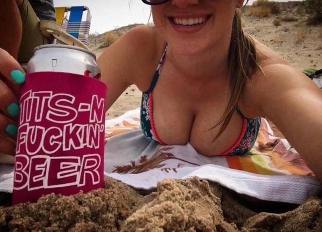 Two Things Men Like Most: Tits And Beer!