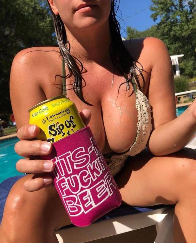 Two Things Men Like Most: Tits And Beer!