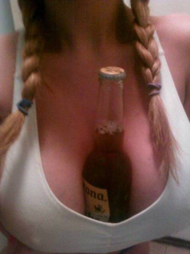 Two Things Men Like Most: Tits And Beer!