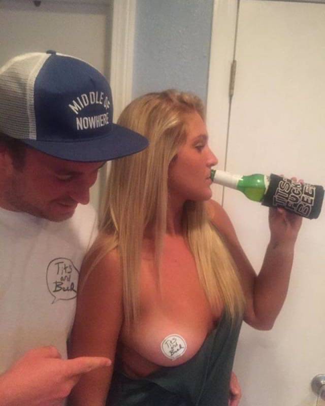 Two Things Men Like Most: Tits And Beer!