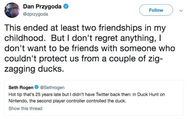 Seth Rogen Dishes Breaking News About “Duck Hunt”, Although 25 Years Late
