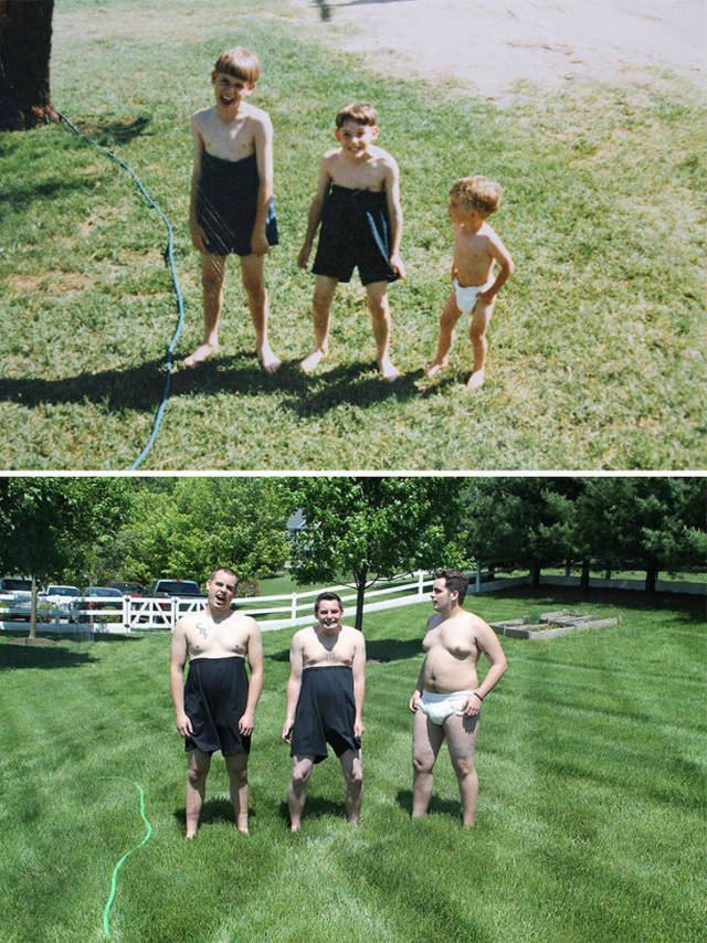 Recreated Childhood Photos Are Always The Sweetest