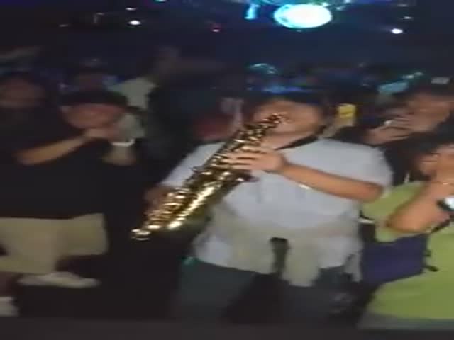 He Always Brings His Saxophone With Him