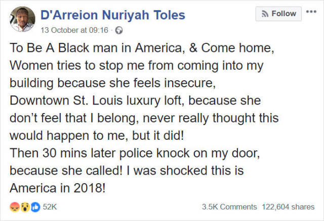 Woman Blocks A Black Man From Entering His OWN Apartment And Even Calls Police On Him
