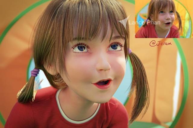 Artist Turns People Into 3D Pixar Characters Who Look Eerily Real