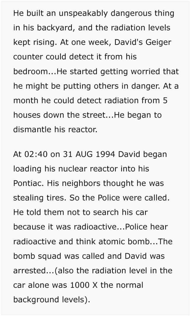 A Story About “Radioactive Boy Scout”, A Guy Who Was Too Smart For His Age