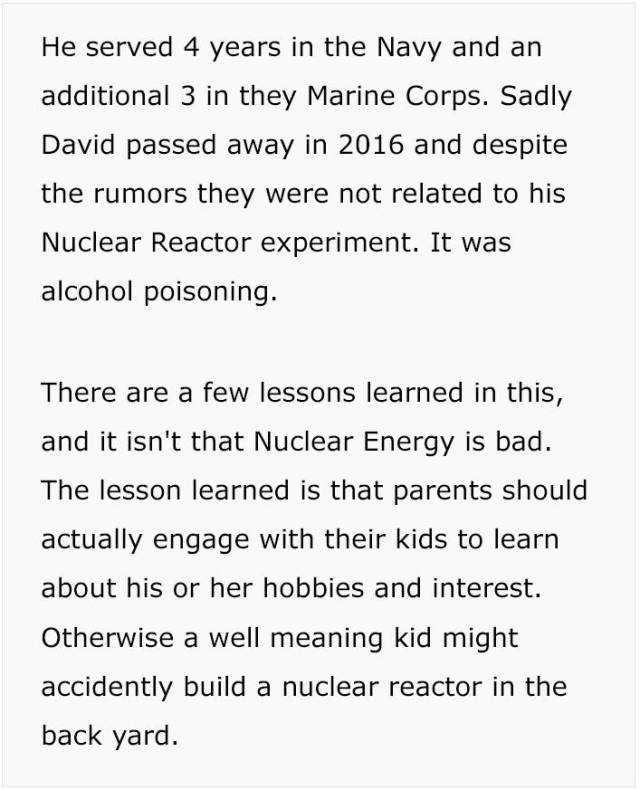 A Story About “Radioactive Boy Scout”, A Guy Who Was Too Smart For His Age