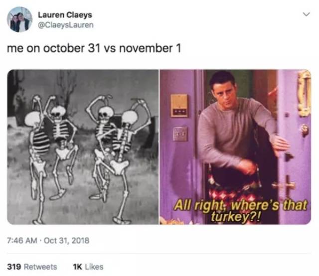 Memes That Perfectly Sum Up “October 31 Vs. November 1” Battle