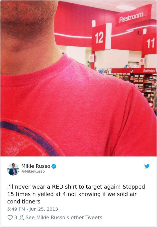 You Never Wear Red Clothes To Target