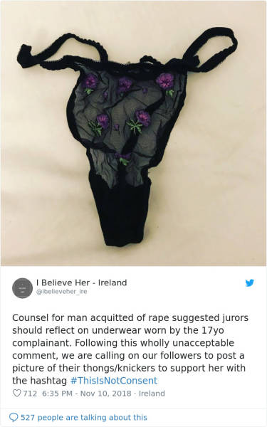 There Are Photos Of Thongs All Over The Internet After Another Rape Case In An Irish Court