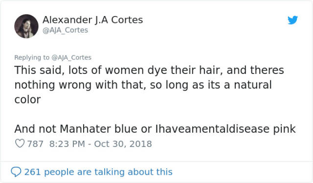 Guy Warns Men Not To Date Women With Dyed Hair, Gets All Kinds Of Responses From The Internet