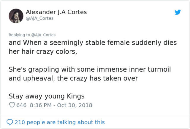 Guy Warns Men Not To Date Women With Dyed Hair, Gets All Kinds Of Responses From The Internet