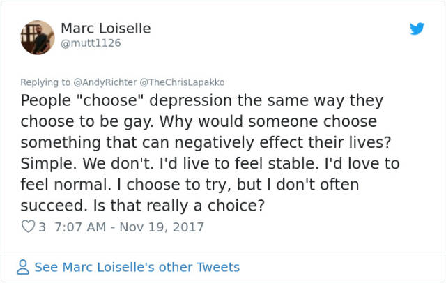 Is Depression Really A Choice?