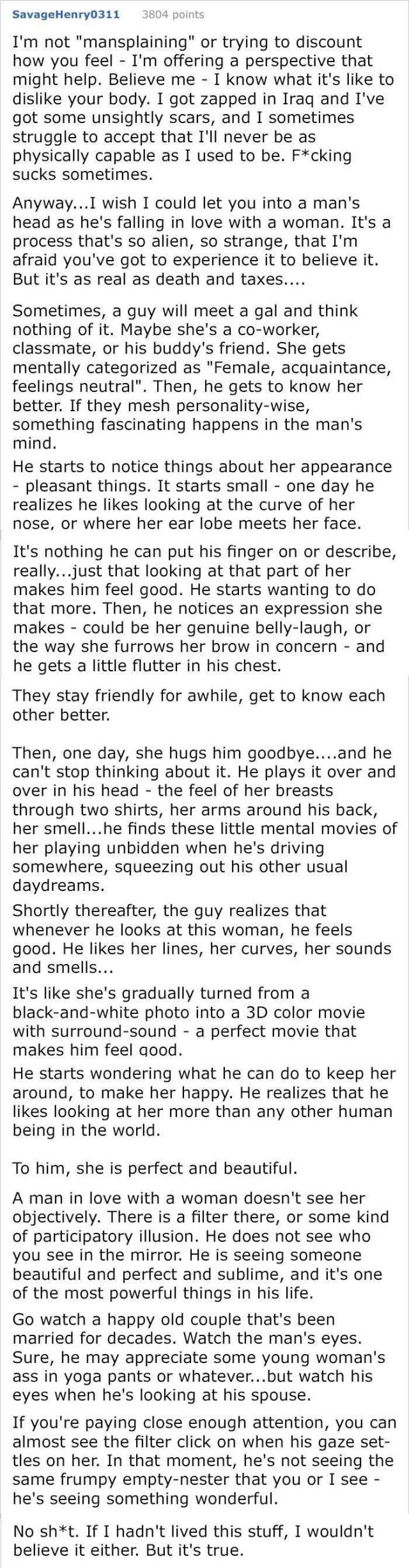 Man Explains Why Being Perfectly Pretty Is Not Really Necessary For Women