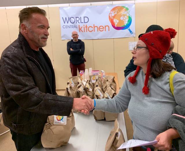 Arnold Schwarzenegger Helping In The Aftermath Of California Wildfire
