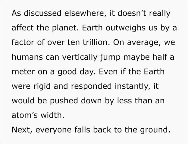 What If Everybody On Earth Jumped At The Same Time?