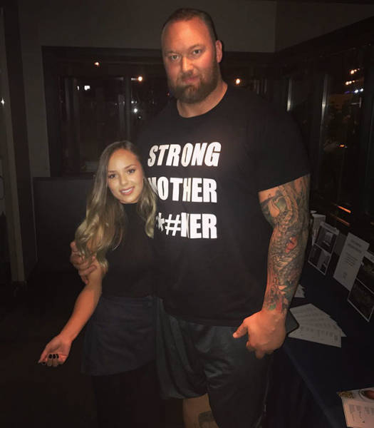 “The Mountain” And His Little Wife