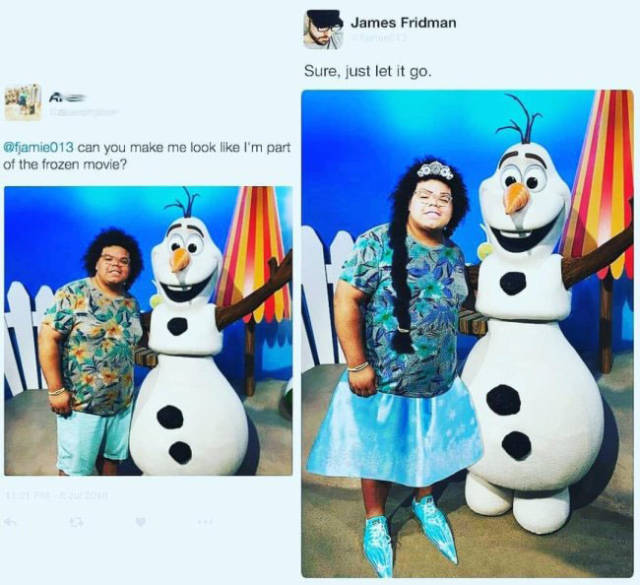 Never Ask James Fridman To Photoshop Your Pictures!