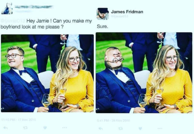 Never Ask James Fridman To Photoshop Your Pictures!