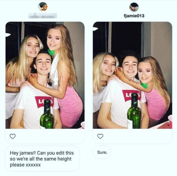 Never Ask James Fridman To Photoshop Your Pictures!
