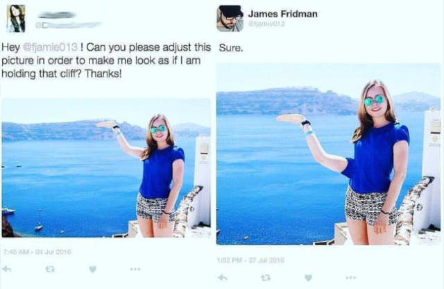 Never Ask James Fridman To Photoshop Your Pictures!