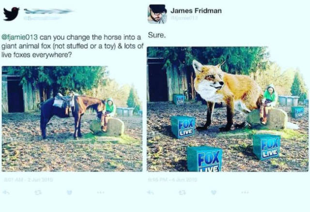 Never Ask James Fridman To Photoshop Your Pictures!