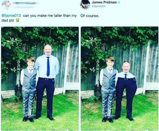 Never Ask James Fridman To Photoshop Your Pictures!