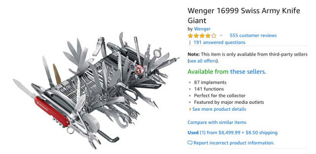This $8,500 Swiss Army Knife Has Hilarious Reviews On Amazon