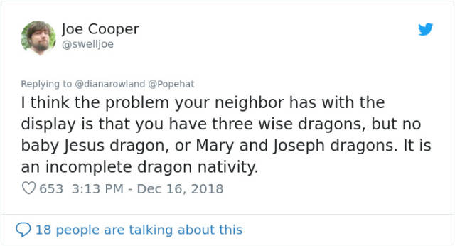 Apparently, Some People Consider Dragon Decorations Inappropriate At Christmas