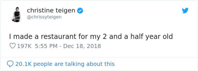 Chrissy Teigen Made A “Toddler Menu”, So Her Kid Would Eat More Eagerly