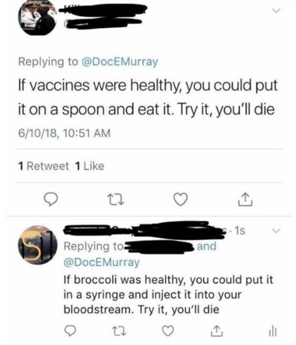 The Things Anti-Vaxxers Say