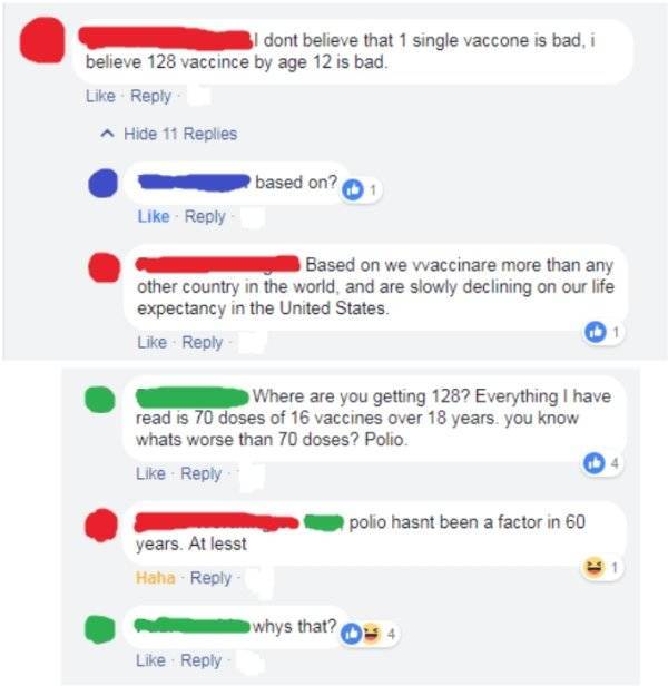 The Things Anti-Vaxxers Say
