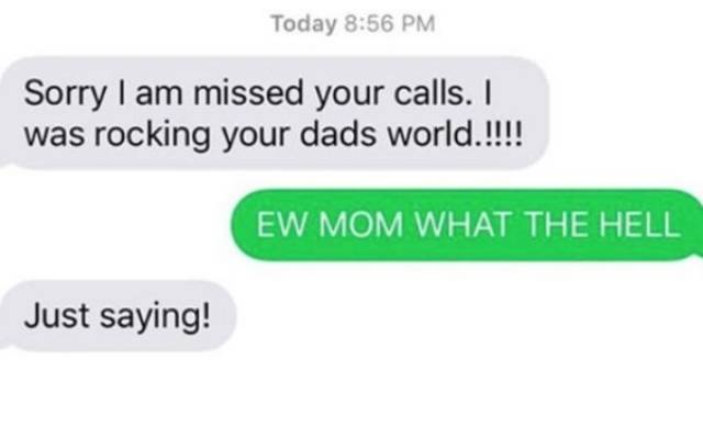 Sex Texts From Parents Are Something You Don’t Want To Receive