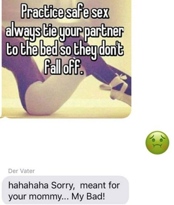 Sex Texts From Parents Are Something You Don’t Want To Receive