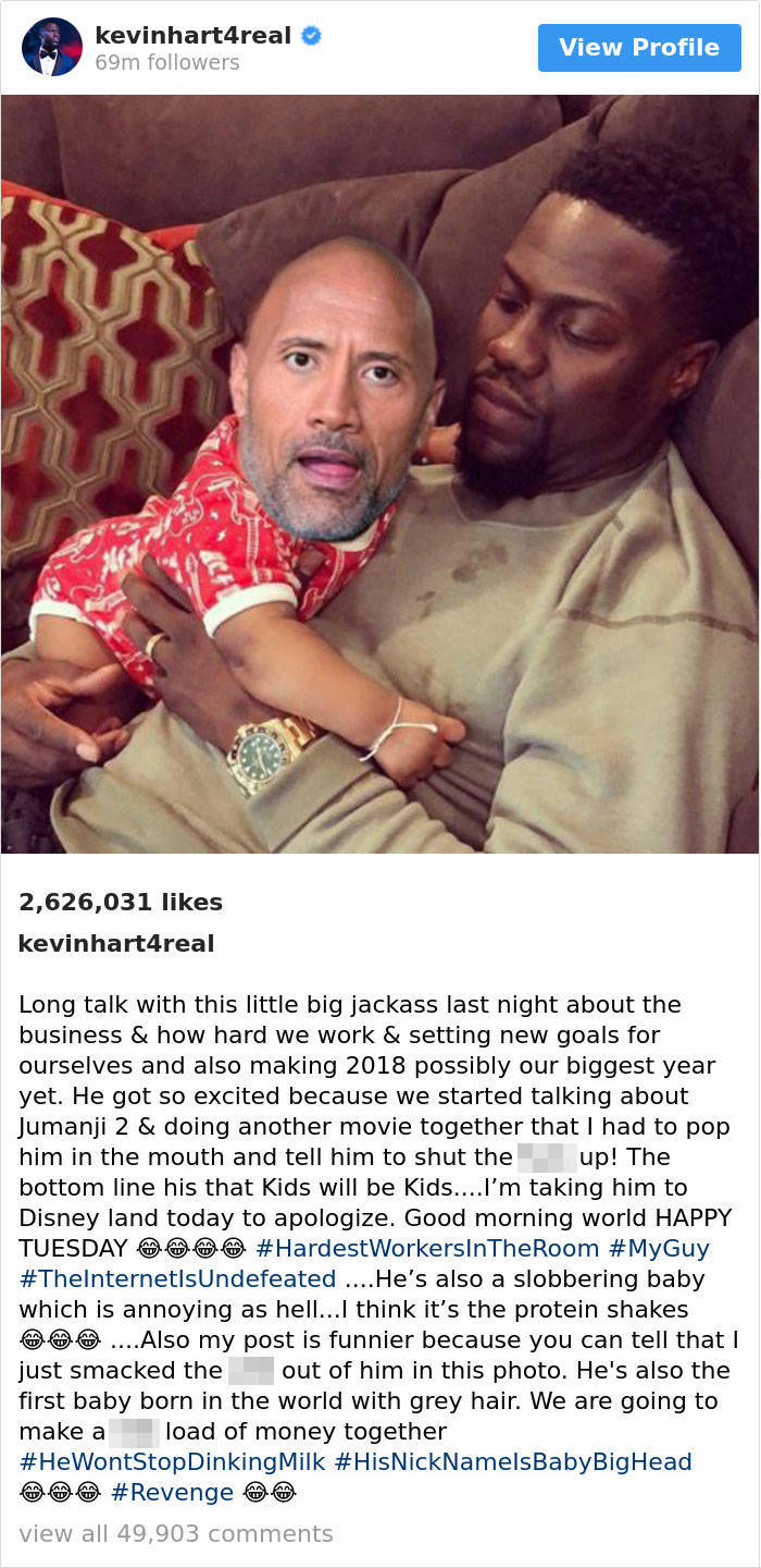 Dwayne Johnson And Kevin Hart Are The “Example” Of Father-Son Relationships!