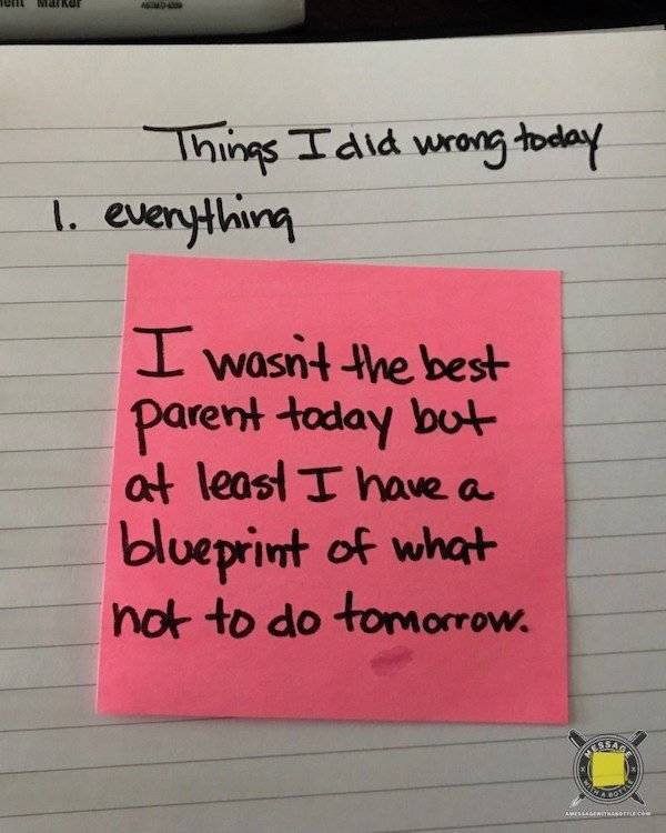 Dad Nails Parenting With His Post-It Notes