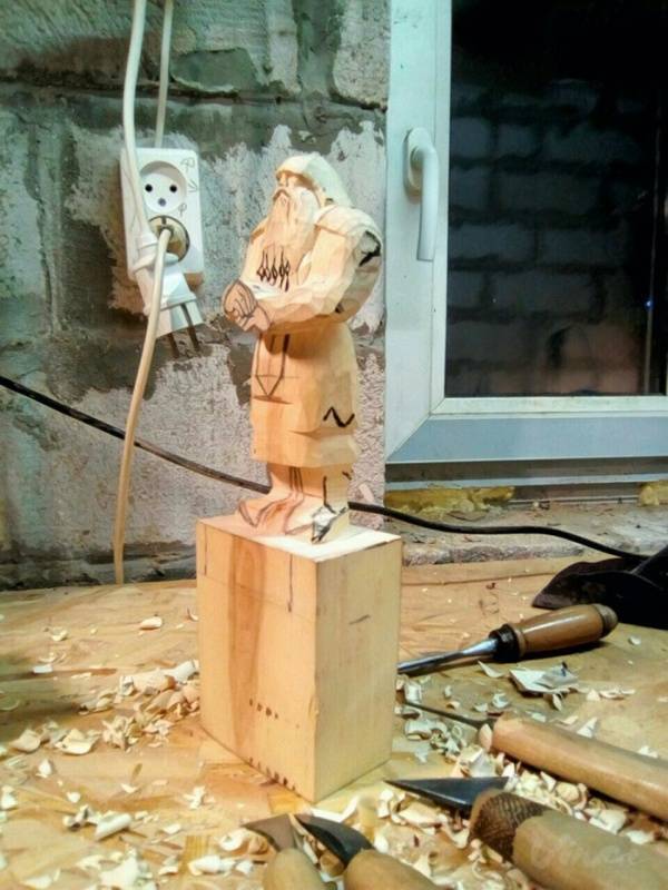 A Magnificent Wooden Dwarf Statue