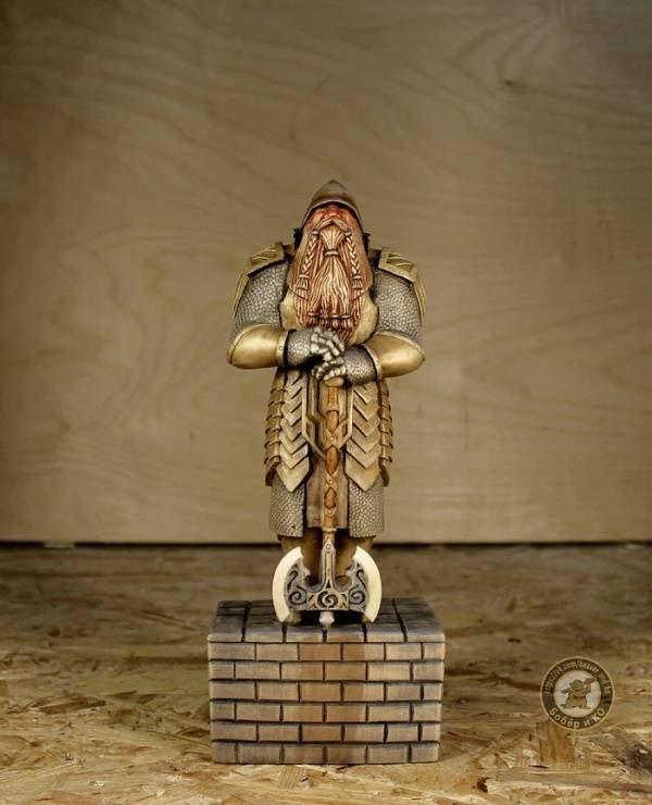 A Magnificent Wooden Dwarf Statue